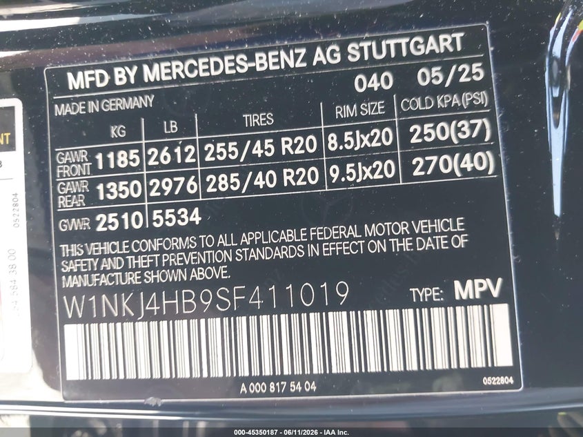 2025 Mercedes-Benz Glc 300 4Matic Coupe VIN: W1NKJ4HB9SF411019 Lot: 45350187