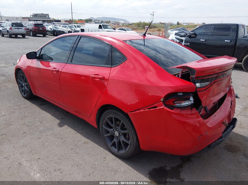 Vin: 1c3cdfaa2gd661421, lot: 45848233, dodge dart se 20163