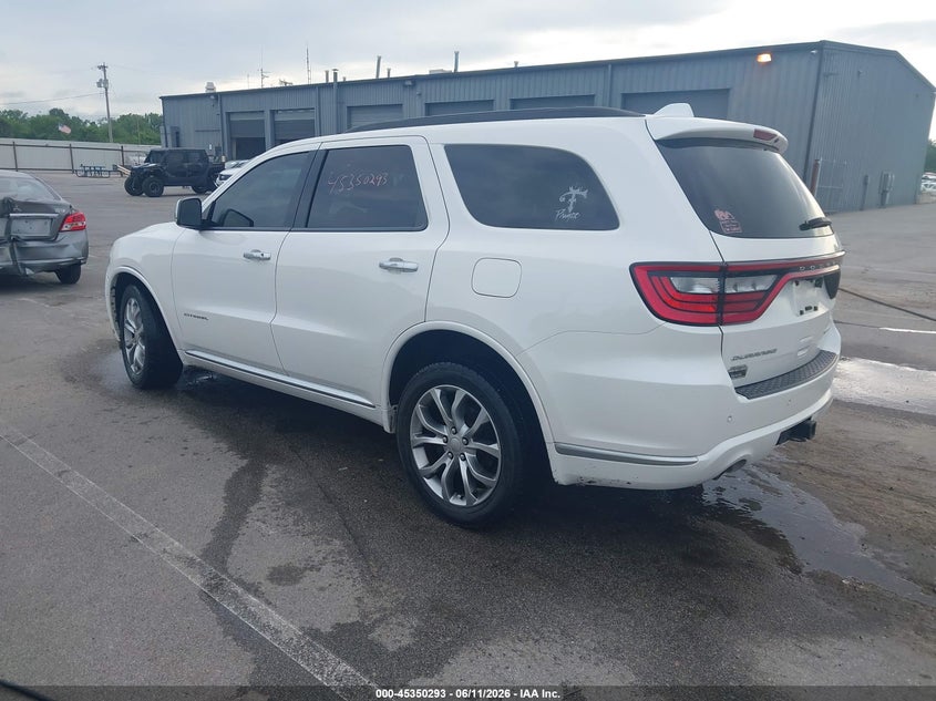 Vin: 1c4rdjeg7hc898081, lot: 45848240, dodge durango citadel anodized platinum awd 20173