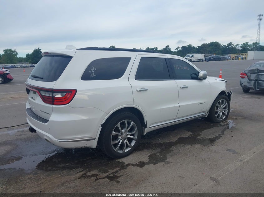 Vin: 1c4rdjeg7hc898081, lot: 45848240, dodge durango citadel anodized platinum awd 20174