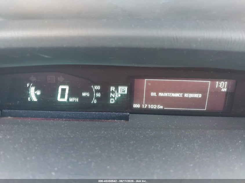2011 TOYOTA PRIUS HATCHBACK 1.8L I-4 DOHC, VVT, 98HP