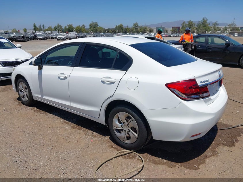 Vin: 19xfb2f55fe253768, lot: 45848522, honda civic lx 20153