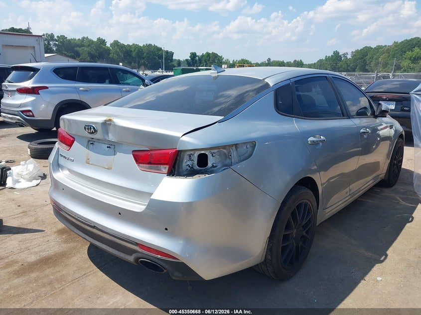 Vin: 5xxgt4l36gg078519, lot: 45848615, kia optima lx 20164