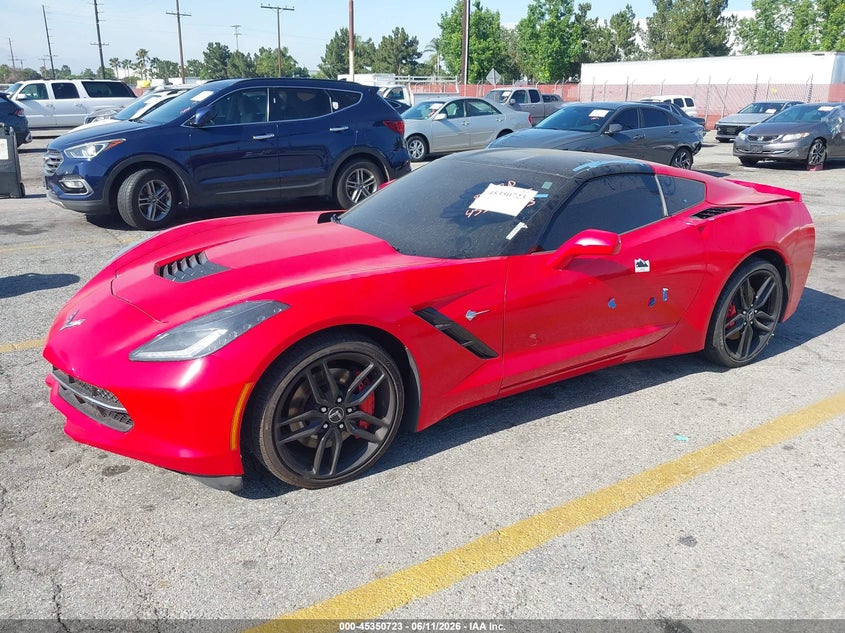 Vin: 1g1ym2d76f5114423, lot: 45848670, chevrolet corvette stingray z51 20152