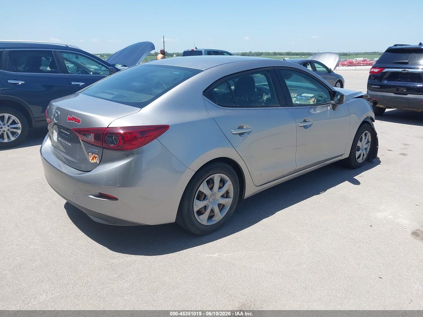 Vin: 3mzbm1t73gm301118, lot: 45848966, mazda mazda3 i sport 20164