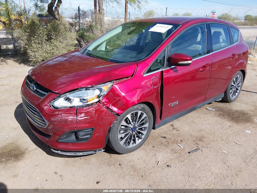 Vin: 1fadp5fu5hl110384, lot: 45849096, ford c-max energi titanium 20172