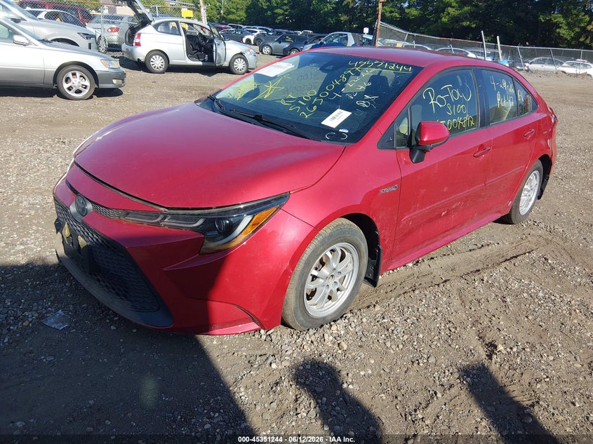 2021 Toyota Corolla Hybrid Le JTDEAMDE2MJ020394 photo 1