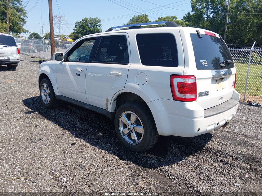 Vin: 1fmcu9egxckb77378, lot: 45849209, ford escape limited 20123