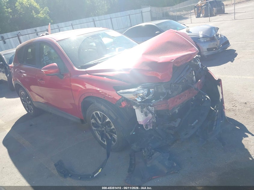 Vin: jm3ke4dy5g0871494, lot: 45849357, mazda cx-5 grand touring 20161