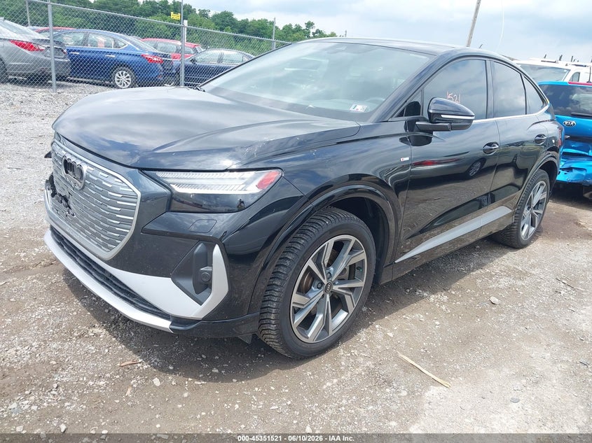 Vin: wa142bfz8pp004189, lot: 45849468, audi q4 sportback e-tron prestige 50 quattro 20232