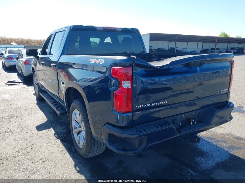 VIN 3GCPDBEK2NG538971 2022 CHEVROLET SILVERADO 1500 4WD  SHORT BED CUSTOM
