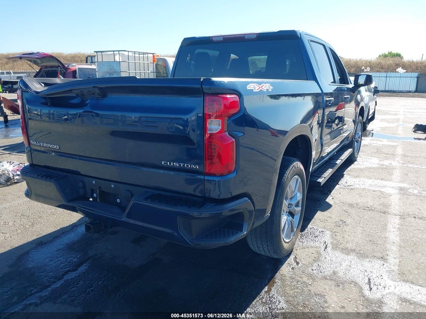 VIN 3GCPDBEK2NG538971 2022 CHEVROLET SILVERADO 1500 4WD  SHORT BED CUSTOM