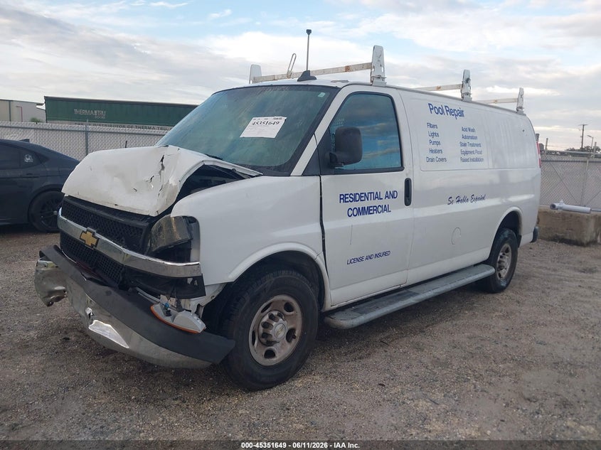 Vin: 1gcwgafp7m1299972, lot: 45849596, chevrolet express cargo rwd 2500 regular wheelbase wt 20212