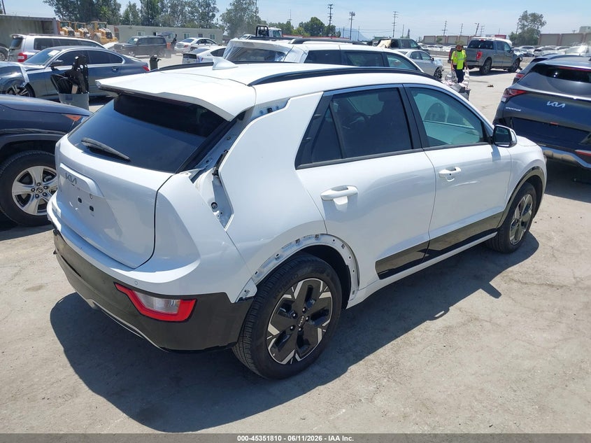 Vin: kndcr3l18s5141610, lot: 45849757, kia niro ev wind 20254