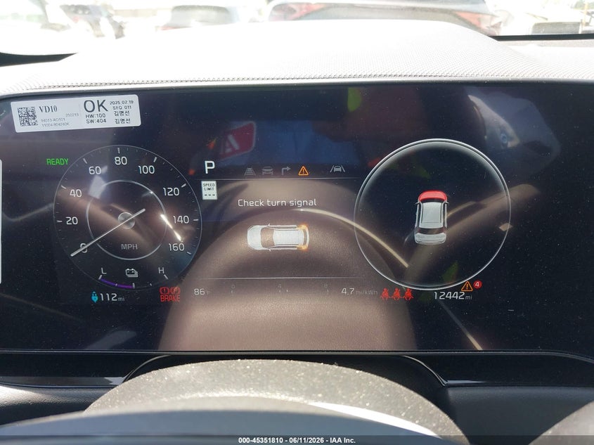 2025 Kia Niro Ev Wind VIN: KNDCR3L18S5141610 Lot: 45351810