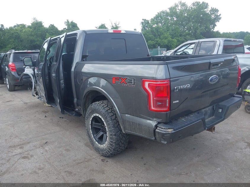 Vin: 1ftew1eg3ffb79978, lot: 45849923, ford f-150 lariat 20153