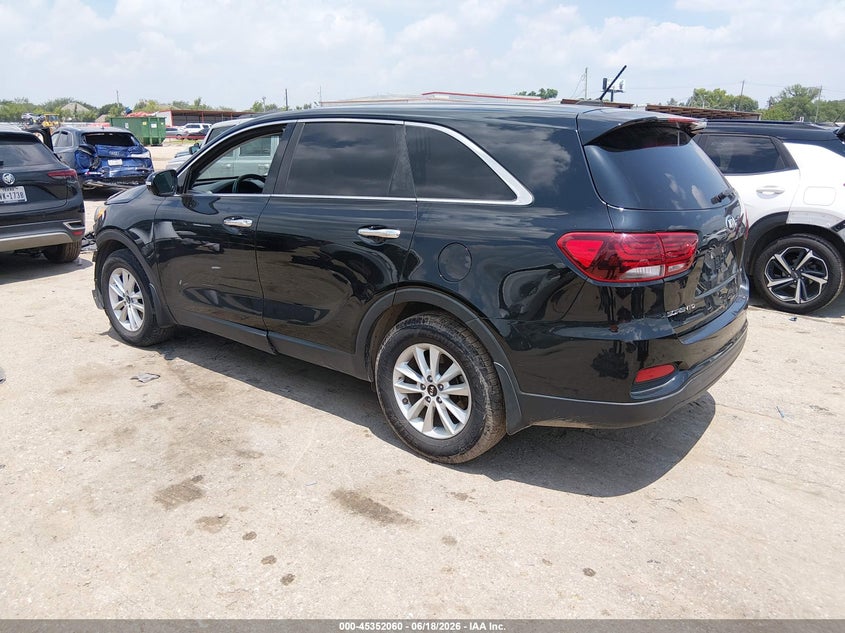 Vin: 5xypg4a34kg581736, lot: 45850007, kia sorento 2.4l l 20193