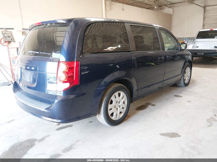 Vin: 2c4rdgbg8gr101821, lot: 45850013, dodge grand caravan se 20164