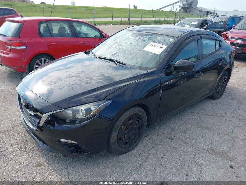 Vin: jm1bm1t75e1186373, lot: 45850097, mazda mazda3 i sv 20142