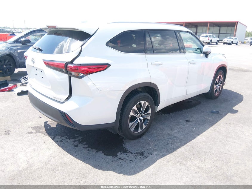 Vin: 5tdhzrbh0ns567734, lot: 45850213, toyota highlander xle 20224
