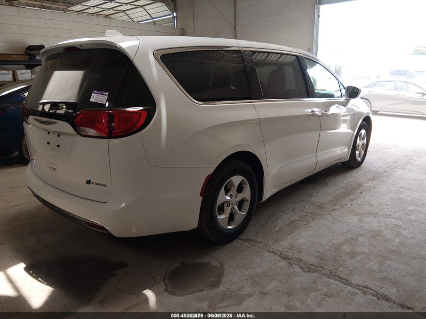 Vin: 2c4rc1h78hr797444, lot: 45850426, chrysler pacifica hybrid touring plus 20174
