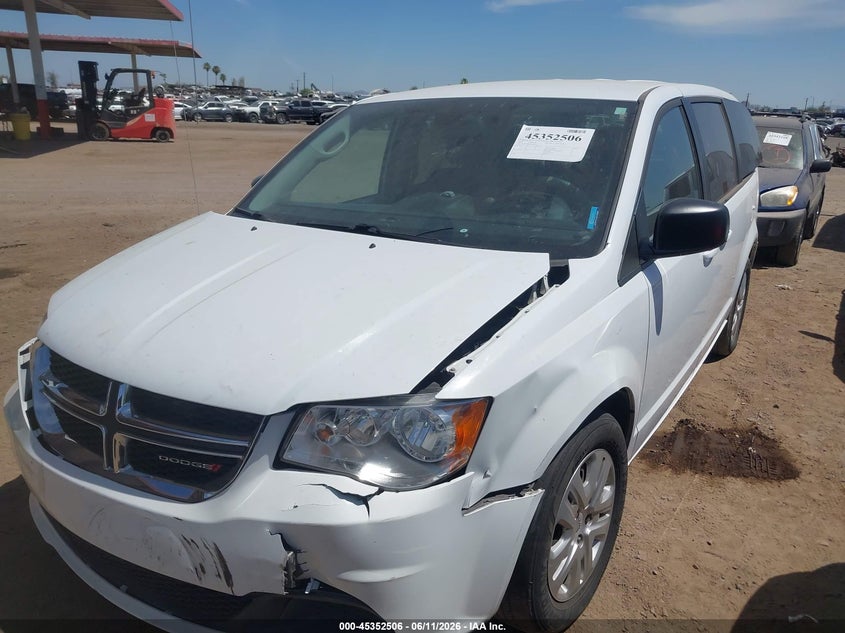 Vin: 2c4rdgbg6jr308151, lot: 45850453, dodge grand caravan se 20182
