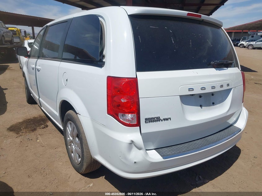 Vin: 2c4rdgbg6jr308151, lot: 45850453, dodge grand caravan se 20183