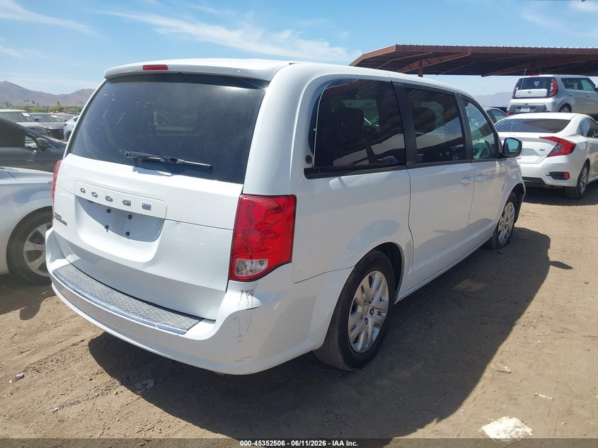 Vin: 2c4rdgbg6jr308151, lot: 45850453, dodge grand caravan se 20184