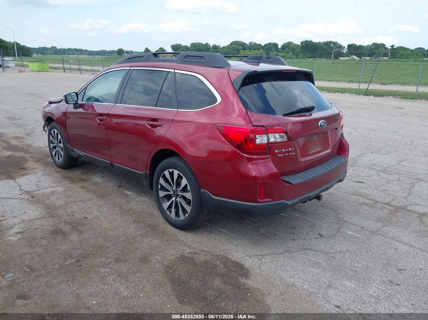 Vin: 4s4bsbnc7g3271370, lot: 45850497, subaru outback 2.5i limited 20163