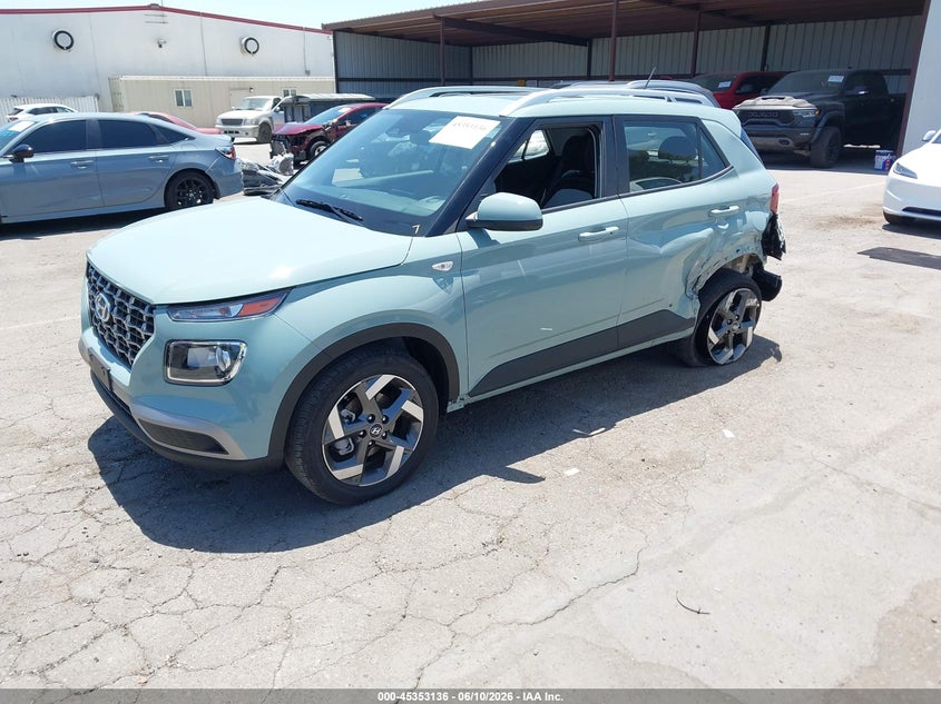 Vin: kmhrc8a31tu432742, lot: 45851083, hyundai venue sel 20262