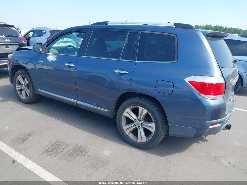 Vin: 5tdyk3eh7bs025409, lot: 45851245, toyota highlander limited v6 20113