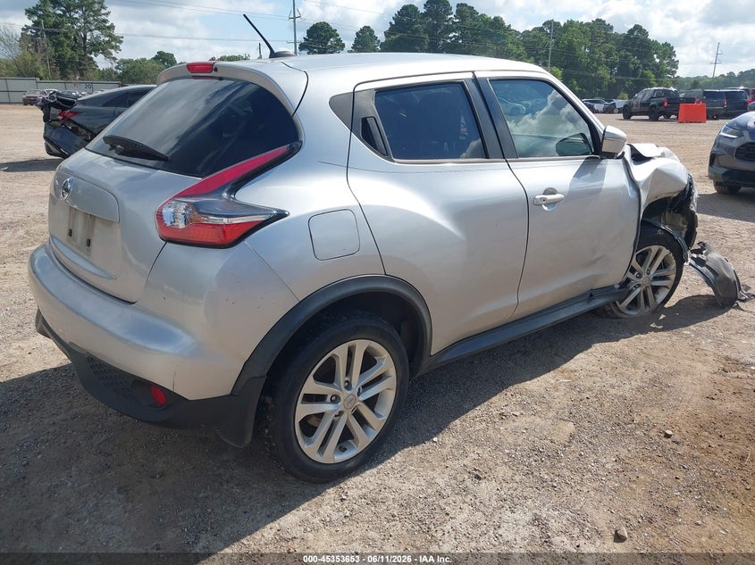 Vin: jn8af5mr5ft509750, lot: 45851601, nissan juke sv 20154