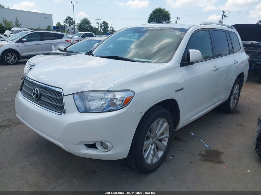 Vin: jtejw3eh5a2044841, lot: 45852034, toyota highlander hybrid limited v6 20102