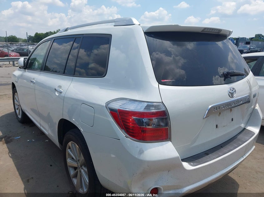 Vin: jtejw3eh5a2044841, lot: 45852034, toyota highlander hybrid limited v6 20103