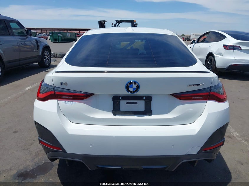2024 BMW I4 Gran Coupe Edrive40 VIN: WBY73AW08RFS33006 Lot: 45354653