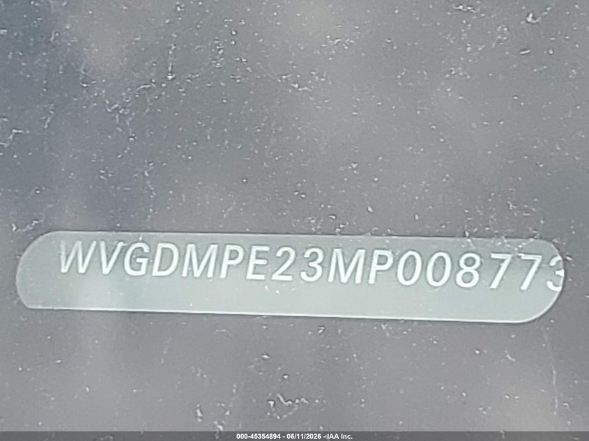 2021 Volkswagen Id.4 1St Edition VIN: WVGDMPE23MP008773 Lot: 45354894