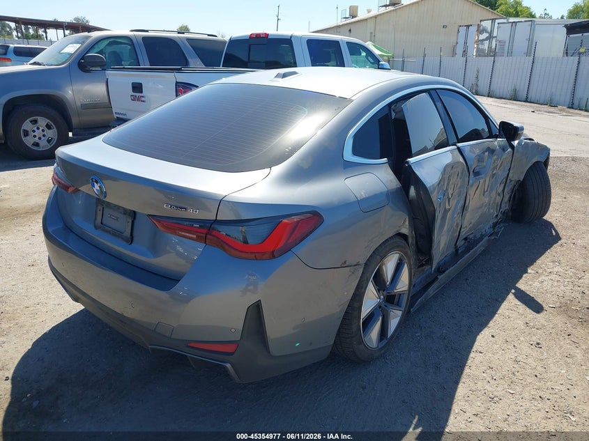 Vin: wby23hd05sfu11479, lot: 45852924, bmw i4 gran coupe edrive40 20254