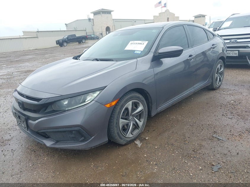 2019 Honda Civic Lx 19XFC2F63KE026000 photo 1
