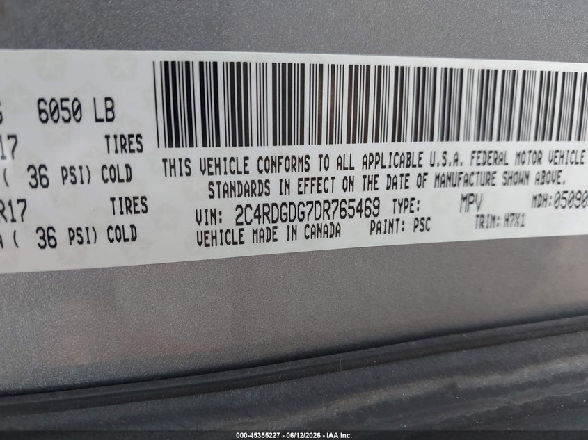 2013 DODGE CARAVAN VAN 3.6L V-6 DOHC, VVT, 283HP