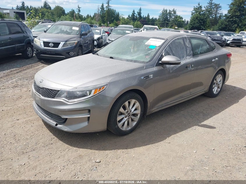Vin: 5xxgt4l36gg067455, lot: 45853262, kia optima lx 20162