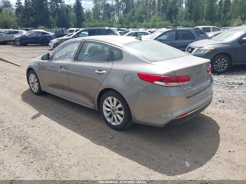 Vin: 5xxgt4l36gg067455, lot: 45853262, kia optima lx 20163