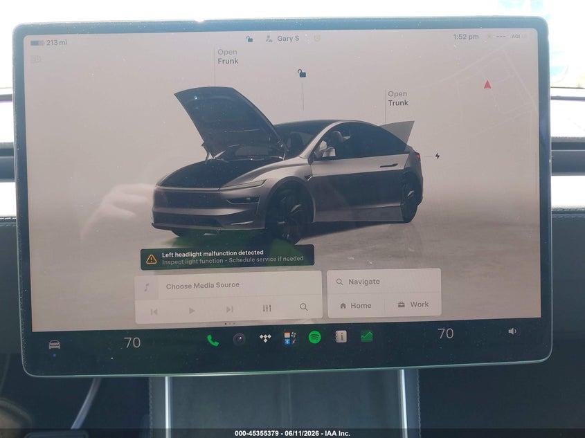 2026 TESLA MODEL Y SPORT UTILITY VEHICLE ELECTRIC