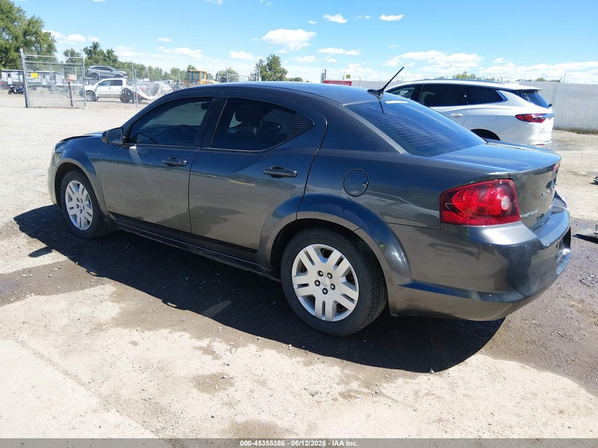 Vin: 1c3cdzab3en196908, lot: 45853333, dodge avenger se 20143