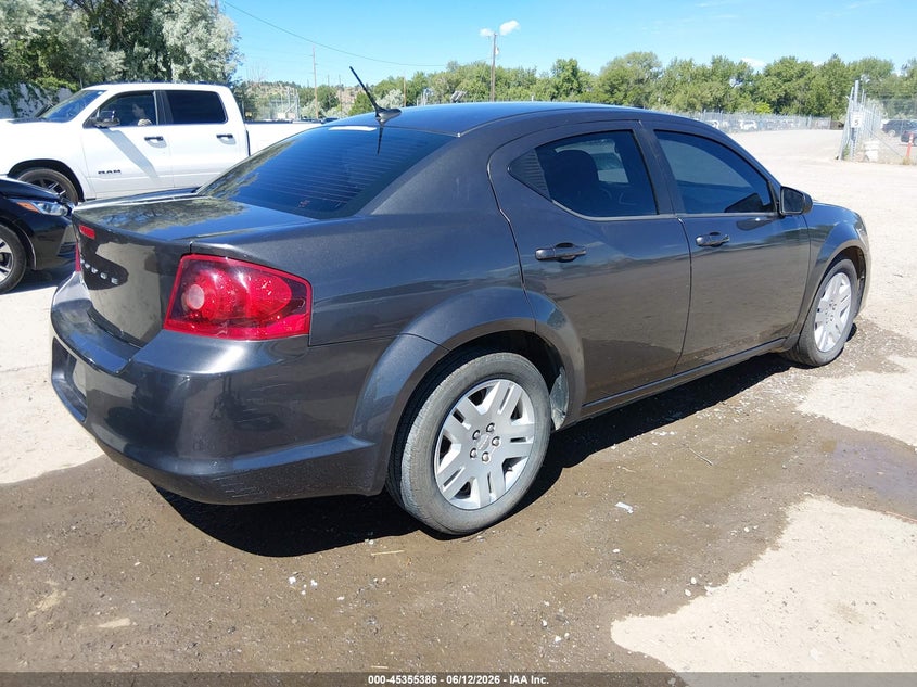 Vin: 1c3cdzab3en196908, lot: 45853333, dodge avenger se 20144