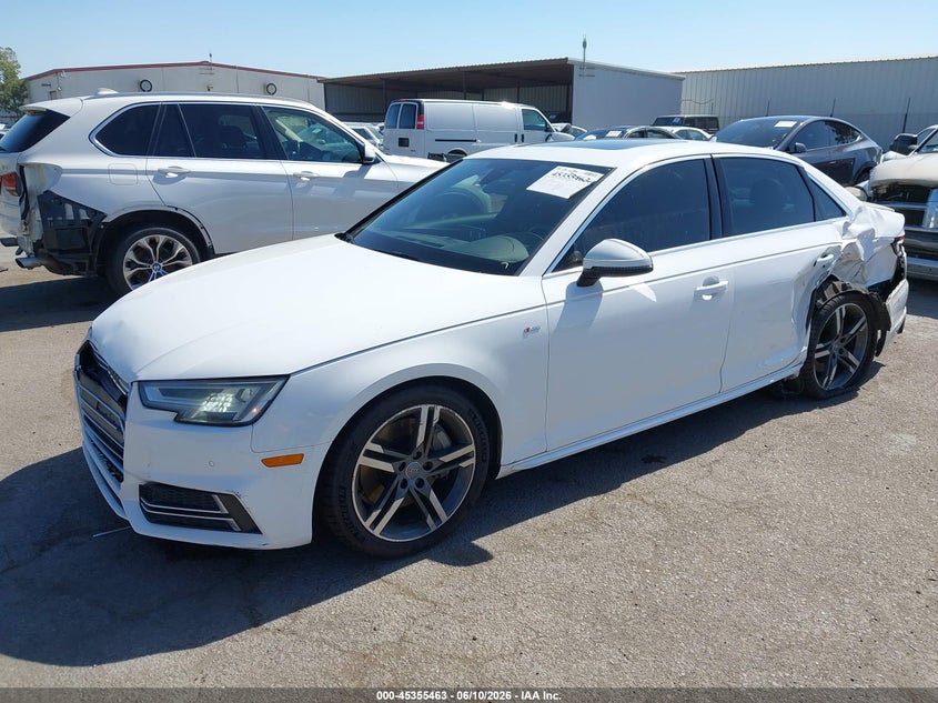 Vin: wauenaf46jn001890, lot: 45853410, audi a4 2.0t premium/2.0t tech premium 20182