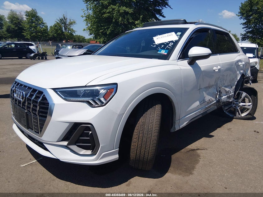 Vin: wa1eecf37l1041941, lot: 45853436, audi q3 premium plus 45 tfsi s line quattro tiptronic 20202