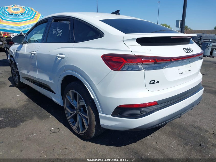 Vin: wa12ubfz3sp044030, lot: 45853538, audi q4 sportback e-tron premium 55 quattro 20253