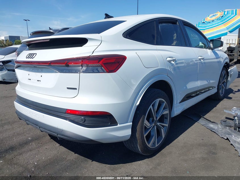 Vin: wa12ubfz3sp044030, lot: 45853538, audi q4 sportback e-tron premium 55 quattro 20254