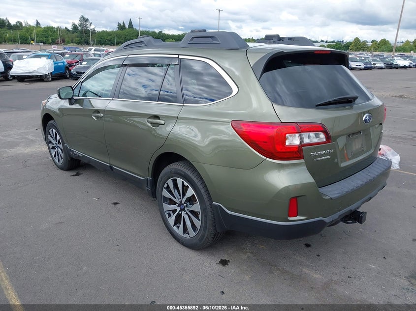 Vin: 4s4bsanc4f3274199, lot: 45853839, subaru outback 2.5i limited 20153