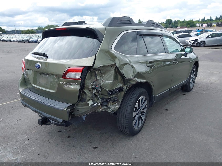 Vin: 4s4bsanc4f3274199, lot: 45853839, subaru outback 2.5i limited 20154